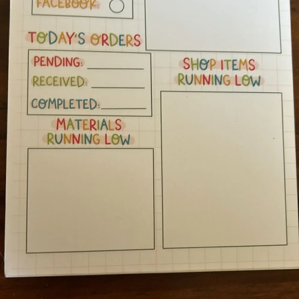 Notebook for planning small businesses task